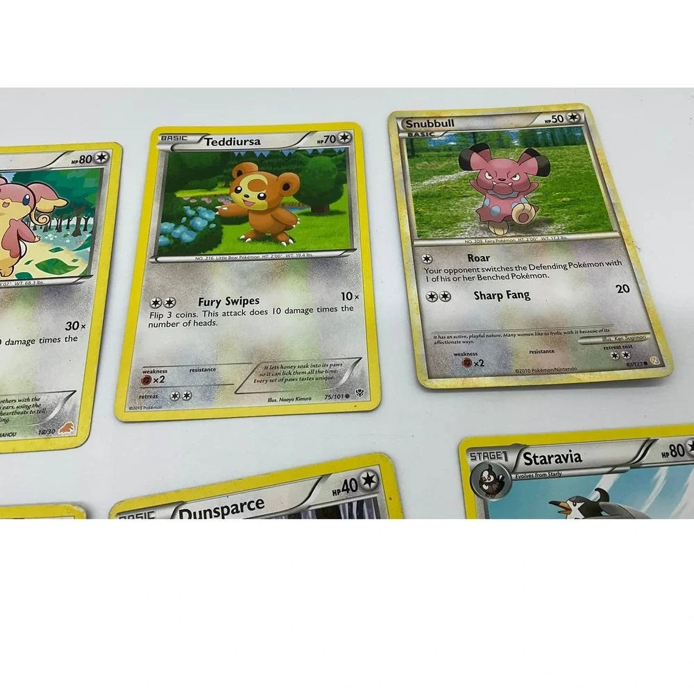 Pokemon Cards Lot of 6 Kids OS Multicolor Normal Type TCG Bundle Collectible
